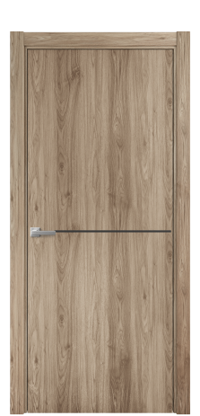 Дверь межкомнатная Slot 10-001 Цвет Орех NY смоук Покрытие ПВХ WOOD NATURAL Наличник L 75 Цена 31200