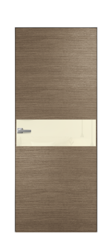 Дверь межкомнатная Ветро 11 Цвет Дуб Кофе Покрытие Шпон масло  Наличник Скрытый короб хром Цена 51300