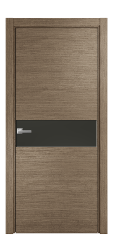 Дверь межкомнатная Ветро 11 Цвет Дуб Кофе Покрытие Шпон масло  Наличник L 75 Цена 54275