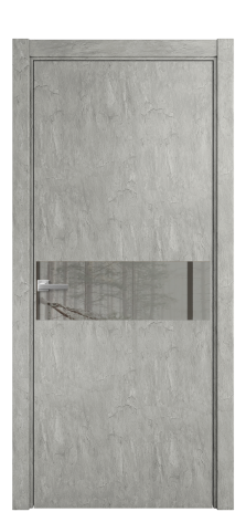 Дверь межкомнатная Vetro 11 Цвет Скол камня грей Покрытие ПВХ ФАКТУРНЫЕ Наличник L 75 Цена 34600
