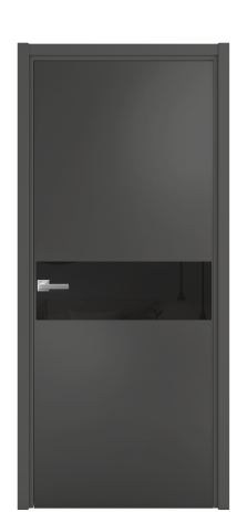 Дверь межкомнатная Vetro 11 Цвет Антрацит Покрытие Эмаль  Наличник L 50 Цена 47073