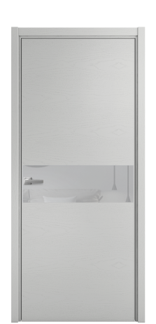 Дверь межкомнатная Vetro 11 Цвет Ясень Телегрей Покрытие Шпон крашеный  Наличник L 50 Цена 49275