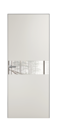 Дверь межкомнатная Vetro 11 Цвет Лайт Грей Покрытие ПВХ SOFT (ПЭТ) Наличник Скрытый короб хром Цена 41000