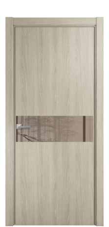 Дверь межкомнатная Vetro 11 Цвет Maderaira oak sand Покрытие ПВХ WOOD NATURAL Наличник L 75 Цена 34600