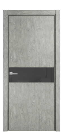 Дверь межкомнатная Vetro 11 Цвет Скол камня грей Покрытие ПВХ ORIGINAL Наличник L 75 Цена 34100