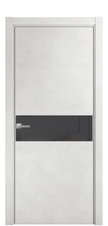Дверь межкомнатная Vetro 11 Цвет Бетон известковый Покрытие ПВХ ORIGINAL Наличник L 75 Цена 34100