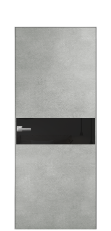 Дверь межкомнатная Vetro 11 Цвет Бетон серый Покрытие ПВХ ORIGINAL Наличник Скрытый короб хром Цена 41000