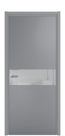 Дверь межкомнатная Vetro 11 Цвет Гриджио Покрытие Эмаль  Наличник L 50 Цена 47573