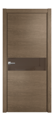 Дверь межкомнатная Vetro 11 Цвет Дуб Мускат Покрытие Шпон натуральный  Наличник L 75 Цена 51650