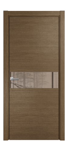 Дверь межкомнатная Vetro 11 Цвет Дуб Шоколад Покрытие Шпон масло  Наличник L 75 Цена 54775