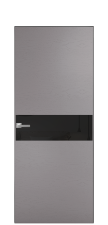 Дверь межкомнатная Vetro 11 Цвет Ясень Ирис Покрытие Шпон крашеный  Наличник Скрытый короб хром Цена 47850