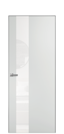 Дверь межкомнатная Ветро 14 Цвет Облачный Покрытие Эмаль  Наличник Скрытый короб хром Цена 45550