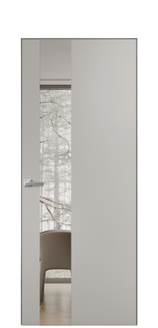 Дверь межкомнатная Ветро 14 Цвет Серый Шелк Покрытие Эмаль  Наличник Скрытый короб хром Цена 45550