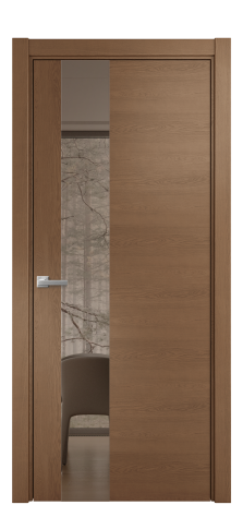 Дверь межкомнатная Ветро 14 Цвет Дуб Темный Покрытие Шпон натуральный  Наличник L 75 Цена 52150