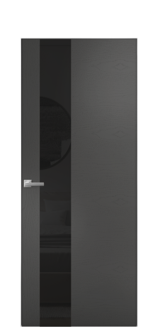 Дверь межкомнатная Ветро 14 Цвет Ясень Антрацит Покрытие Шпон крашеный  Наличник Скрытый короб хром Цена 47850