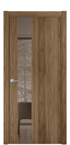 Дверь межкомнатная Vetro 14 Цвет Орех классический Покрытие ПВХ ПОД ДЕРЕВО Наличник L 75 Цена 34600