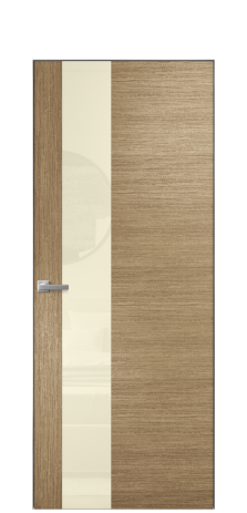 Дверь межкомнатная Vetro 14 Цвет Дуб Янтарь Покрытие Шпон масло  Наличник Скрытый короб хром Цена 51300