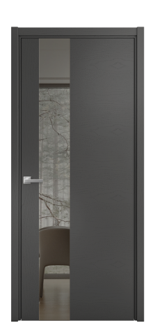 Дверь межкомнатная Vetro 14 Цвет Ясень Антрацит Покрытие Шпон крашеный  Наличник L 50 Цена 49275