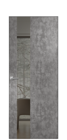 Дверь межкомнатная Vetro 14 Цвет Ice cacao Покрытие ПВХ ORIGINAL Наличник Скрытый короб хром Цена 41500