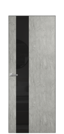 Дверь межкомнатная Vetro 14 Цвет Скол камня грей Покрытие ПВХ ORIGINAL Наличник Скрытый короб хром Цена 41000