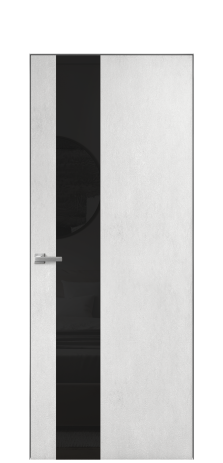 Дверь межкомнатная Vetro 14 Цвет Бетон известковый Покрытие ПВХ ORIGINAL Наличник Скрытый короб хром Цена 41000