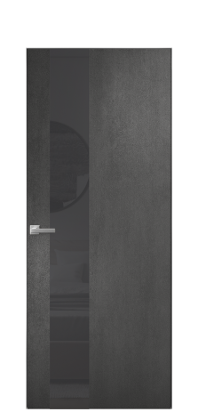 Дверь межкомнатная Vetro 14 Цвет Камень темный Покрытие ПВХ ORIGINAL Наличник Скрытый короб хром Цена 41000