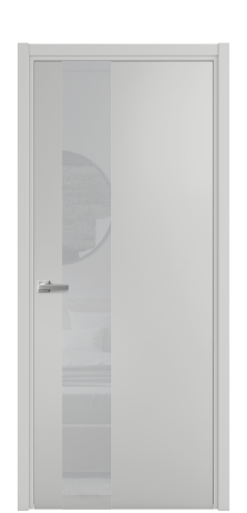 Дверь межкомнатная Vetro 14 Цвет Телегрей Покрытие Эмаль  Наличник L 50 Цена 46325