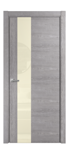 Дверь межкомнатная Vetro 14 Цвет Дуб Кварц Покрытие Шпон натуральный  Наличник L 75 Цена 51650