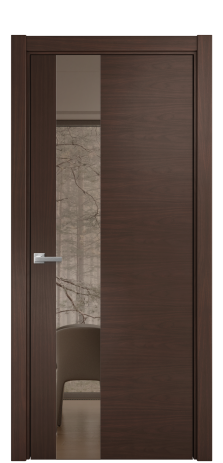 Дверь межкомнатная Vetro 14 Цвет Каштановый Орех Покрытие Шпон натуральный  Наличник L 75 Цена 56700