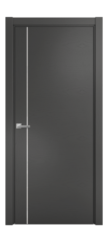 Дверь межкомнатная Vetro 17 Цвет Ясень Антрацит Покрытие Шпон крашеный  Наличник L 75 Цена 48175