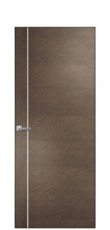 Дверь межкомнатная Ветро 17 Цвет Дуб Марракеш Покрытие Шпон натуральный  Наличник Скрытый короб хром Цена 48850