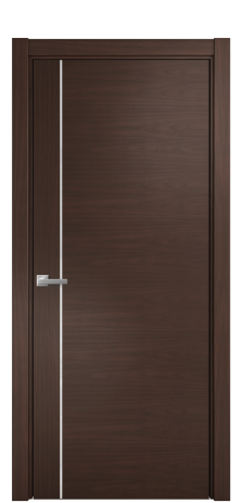 Дверь межкомнатная Vetro 17 Цвет Каштановый Орех Покрытие Шпон натуральный  Наличник L 75 Цена 55600