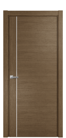 Дверь межкомнатная Vetro 17 Цвет Дуб Шоколад Покрытие Шпон масло  Наличник L 75 Цена 53675