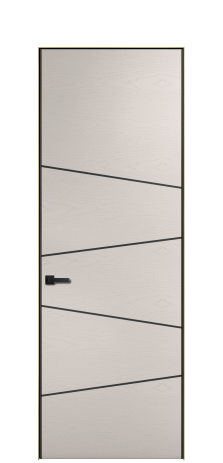 Дверь межкомнатная Слот 10-004 Цвет Ясень Дымчатый Покрытие ЭМАЛИ Шпон крашеный Наличник Скрытый короб золото Цена 54468
