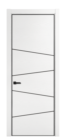 Дверь межкомнатная Слот 10-004 Цвет Ясень Дымчатый Покрытие ЭМАЛИ Шпон крашеный Наличник Скрытый короб золото Цена 52434
