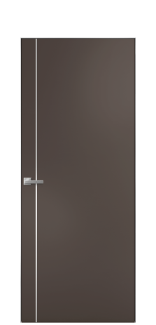 Дверь межкомнатная Slot 10-011 Цвет Коричневый Покрытие Эмаль  Наличник Скрытый короб хром Цена 42533