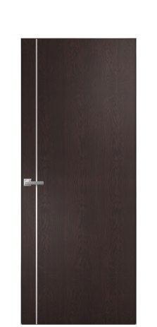 Дверь межкомнатная Slot 10-011 Цвет Мореный Дуб Покрытие Шпон натуральный  Наличник Скрытый короб хром Цена 45150