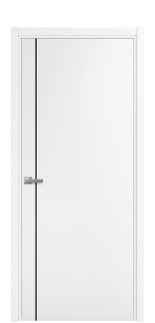 Дверь межкомнатная Slot 10-011 Цвет Вайт Покрытие ПВХ SOFT (ПЭТ) Наличник Скрытый короб хром Цена 38100