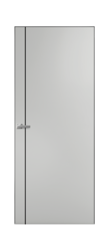 Дверь межкомнатная Slot 10-011 Цвет Телегрей Покрытие Эмаль  Наличник Скрытый короб хром Цена 41250