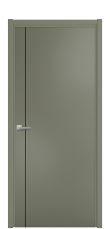 Дверь межкомнатная Slot 10-011 Цвет Зеленый Покрытие Эмаль  Наличник L 50 Цена 42558