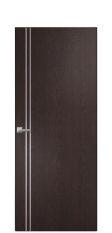 Дверь межкомнатная Слот 10-012 Цвет Мореный Дуб Покрытие Шпон натуральный  Наличник Скрытый короб хром Цена 45150