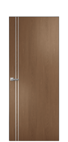 Дверь межкомнатная Слот 10-012 Цвет Дуб Темный Покрытие Шпон натуральный  Наличник Скрытый короб хром Цена 45150