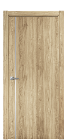 Дверь межкомнатная Slot 10-012 Цвет Орех NY светлый Покрытие ПВХ WOOD NATURAL Наличник L 75 Цена 31200