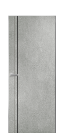 Дверь межкомнатная Slot 10-012 Цвет Бетон серый Покрытие ПВХ ФАКТУРНЫЕ Наличник Скрытый короб хром Цена 38100