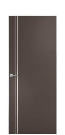 Дверь межкомнатная Slot 10-012 Цвет Коричневый Покрытие Эмаль  Наличник Скрытый короб хром Цена 39383