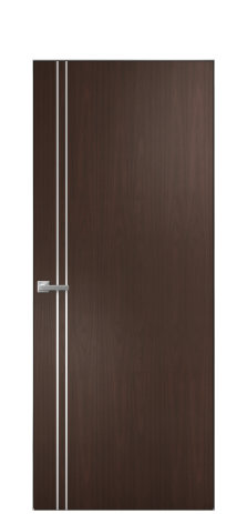 Дверь межкомнатная Slot 10-012 Цвет Каштановый Орех Покрытие Шпон натуральный  Наличник Скрытый короб хром Цена 48150