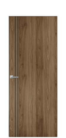 Дверь межкомнатная Slot 10-012 Цвет Орех NY классический Покрытие ПВХ WOOD NATURAL Наличник Скрытый короб хром Цена 38100