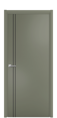 Дверь межкомнатная Slot 10-012 Цвет Зеленый Покрытие Эмаль  Наличник L 50 Цена 39408