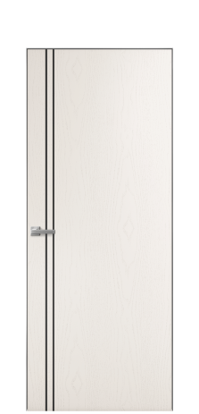 Дверь межкомнатная Slot 10-012 Цвет Ясень Молочный Покрытие Шпон крашеный  Наличник Скрытый короб хром Цена 43550