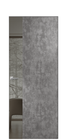 Дверь межкомнатная Vetro 19 Цвет Айс какао Покрытие ПВХ ФАКТУРНЫЕ Наличник Скрытый короб хром Цена 46050